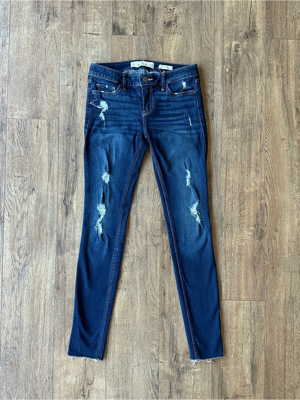 Hollister Indigo Distressed Skinny Jeans